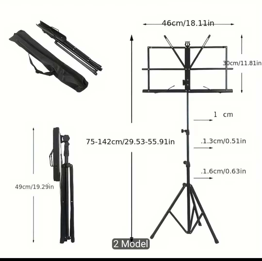 Adjustable Music Stand with Carrying Bag - photo 3