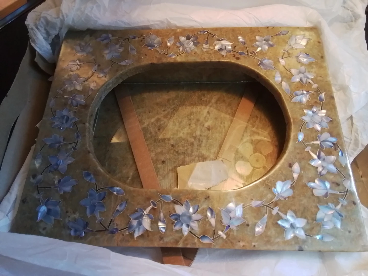 Masterpiece Inlaid Stone Photo Frame – Brand New - photo 2