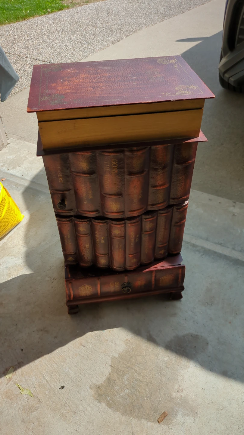 Book Spine Cabinet with Drawer
