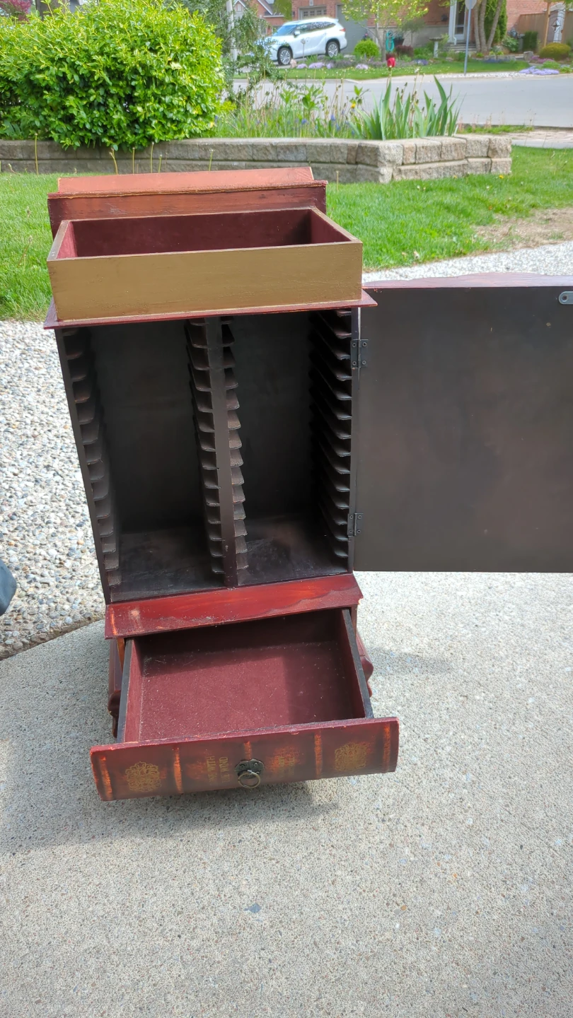 Book Spine Cabinet with Drawer - photo 2