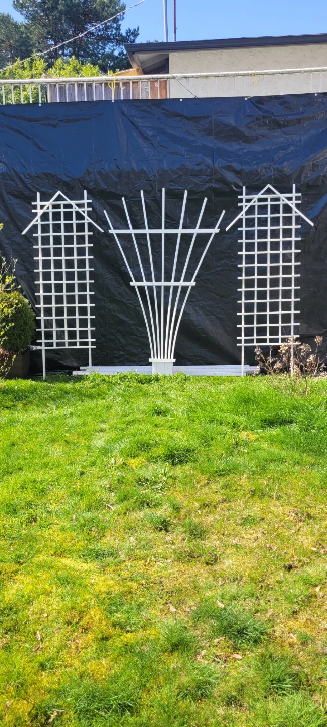 White Metal Garden Trellises - photo 4