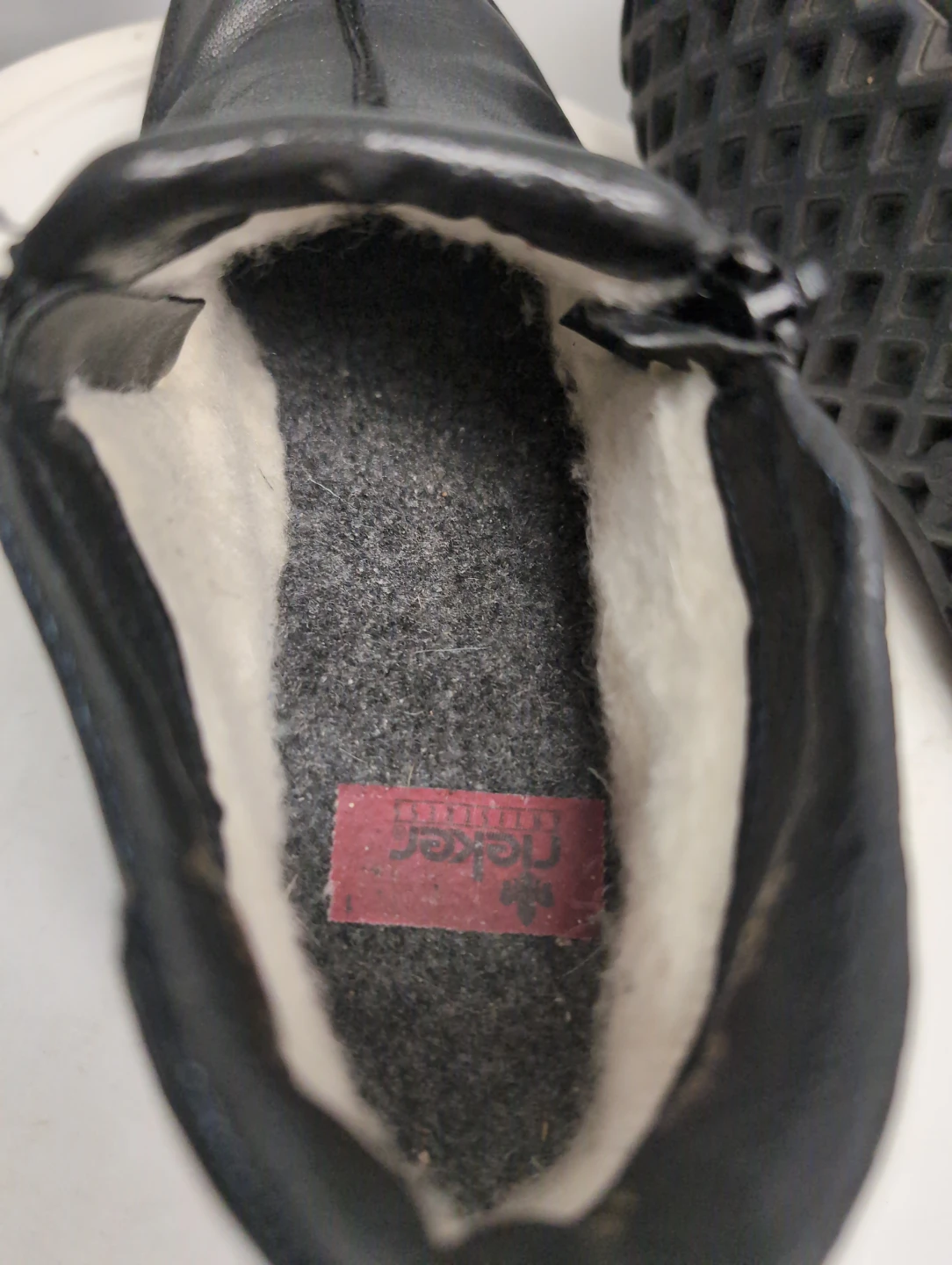 RiekerTex Black Leather Winter Boots with Zipper - photo 5