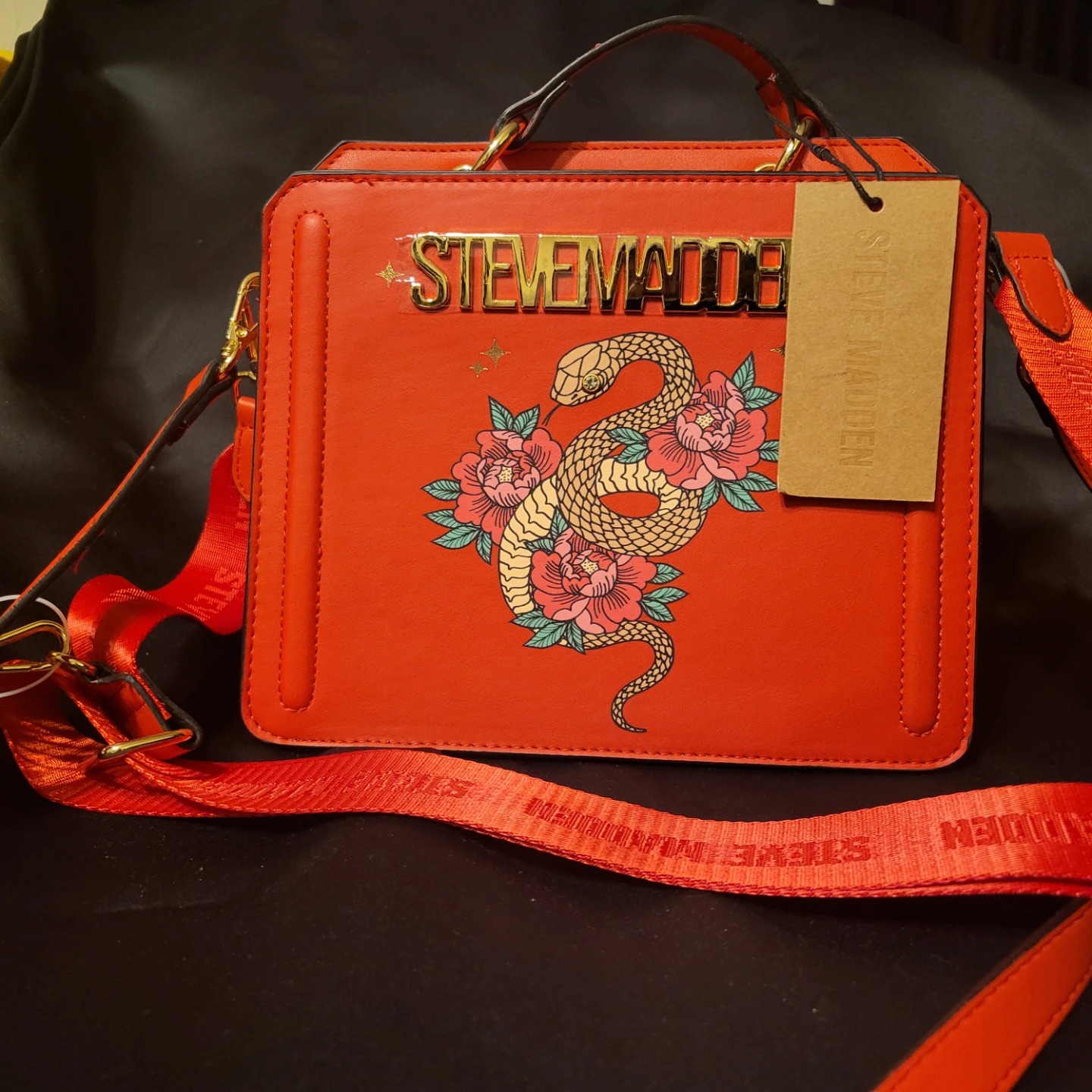 Red Steve Madden Bevelyn Satchel