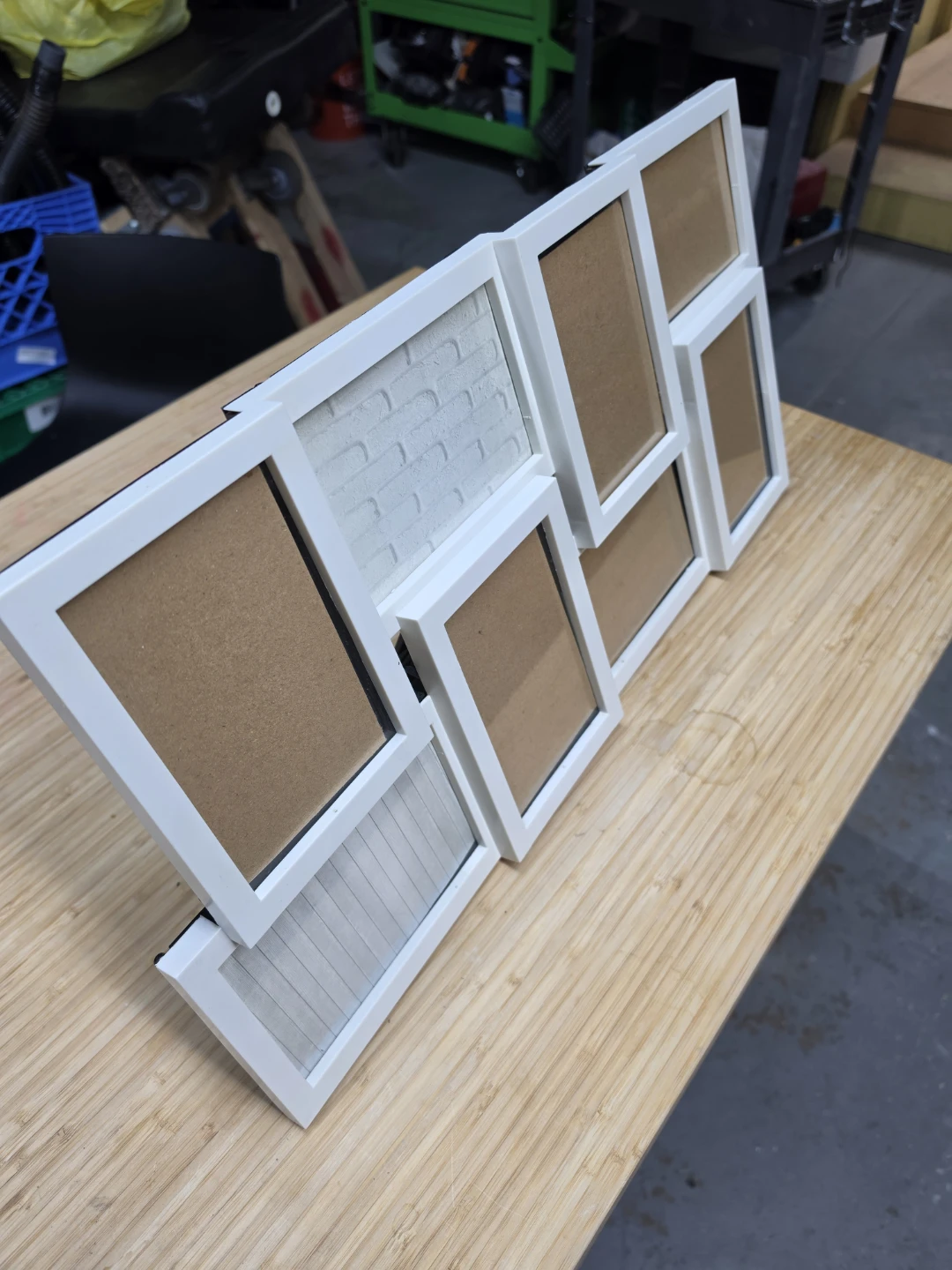 White 8-Slot standing collage frame