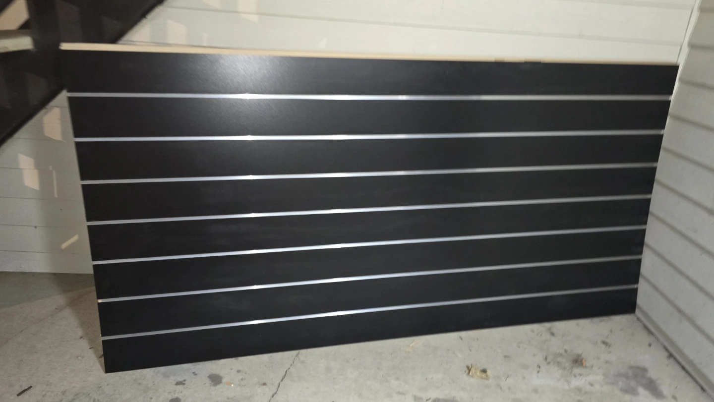 Black Slatwall Panel with Silver Inserts - photo 2