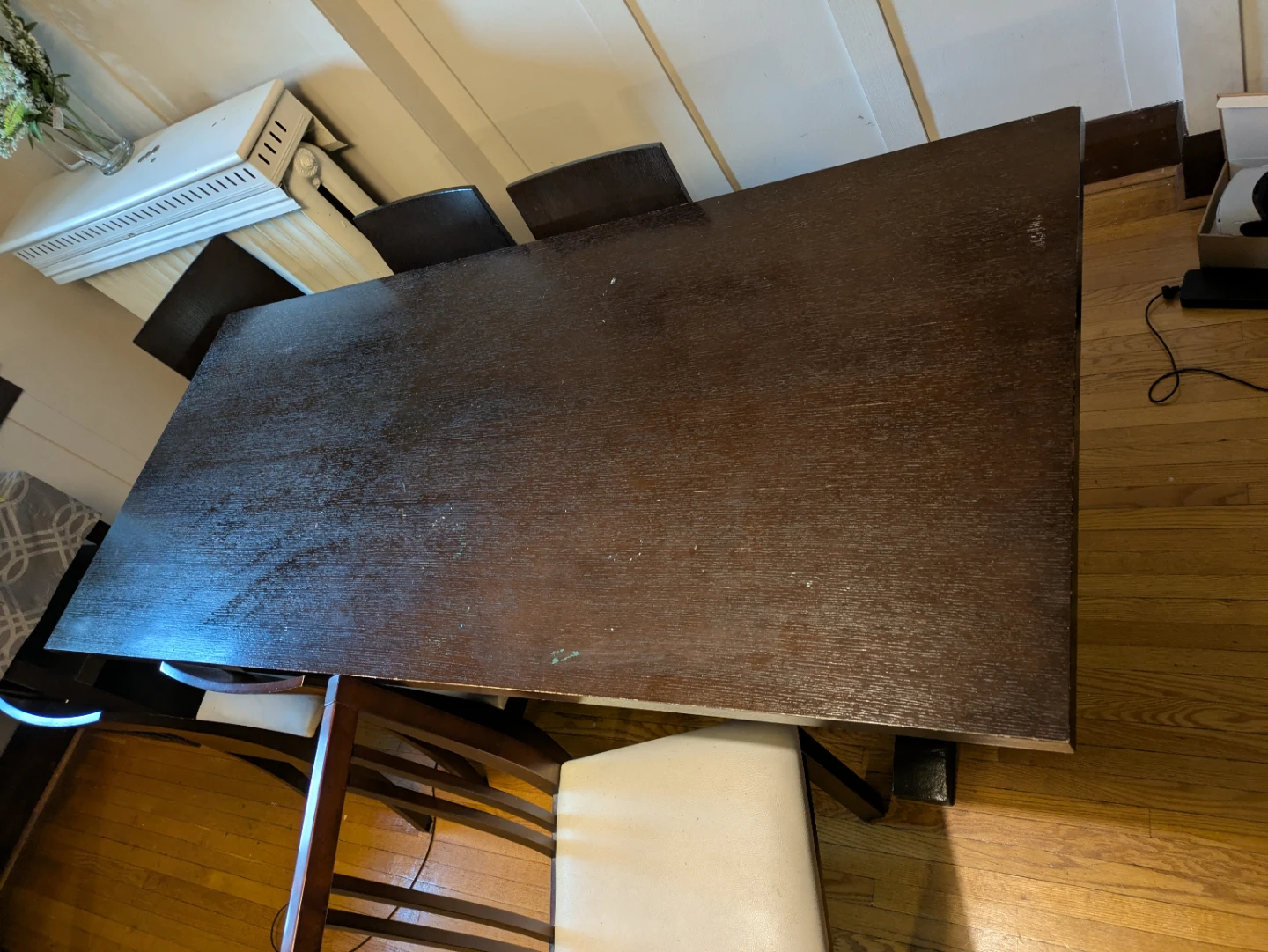 Free 80 inch,  2 meters long dinner table and 6 chairs - photo 3