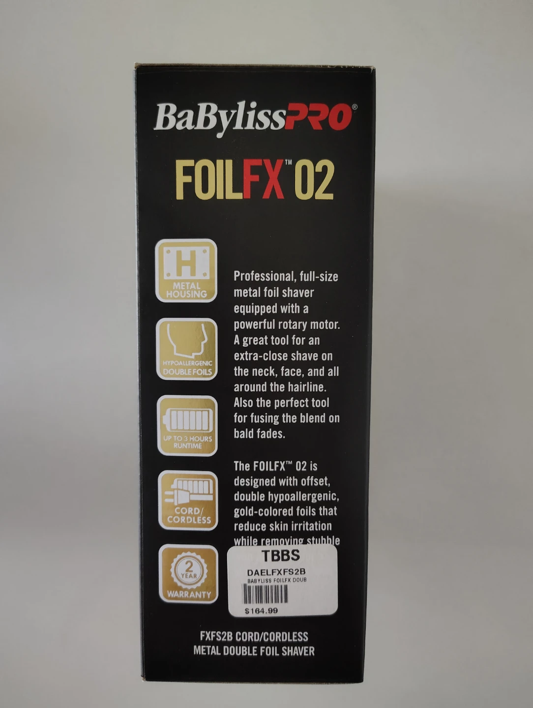 BaBylissPRO FoilFX 02 Cordless Metal Double Foil Shaver - photo 4