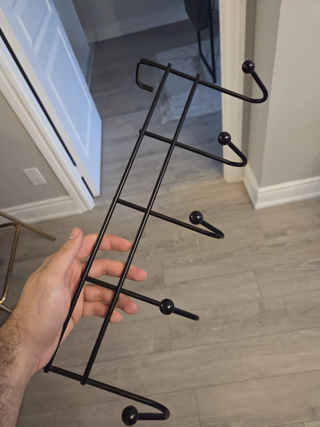 Over-the-Door Hook Rack (Chrome and Black) - photo 2