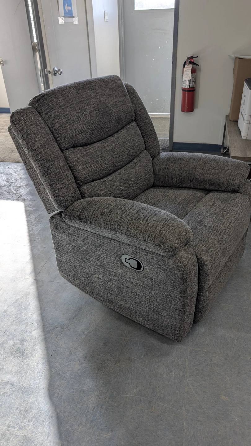 Grey Fabric Recliner Chair - photo 2