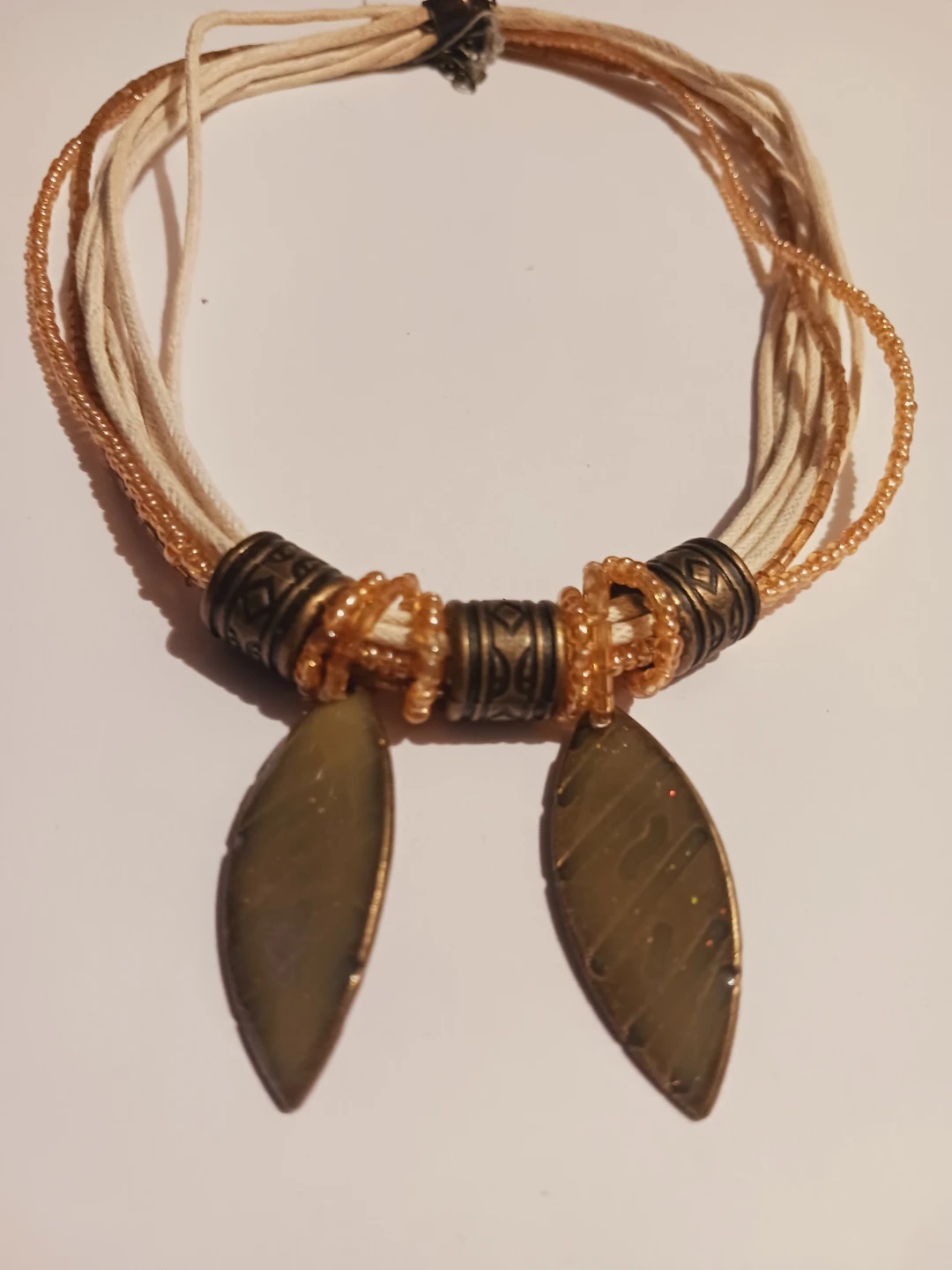 African Tribal Beaded Necklace with Unique Charms - photo 4