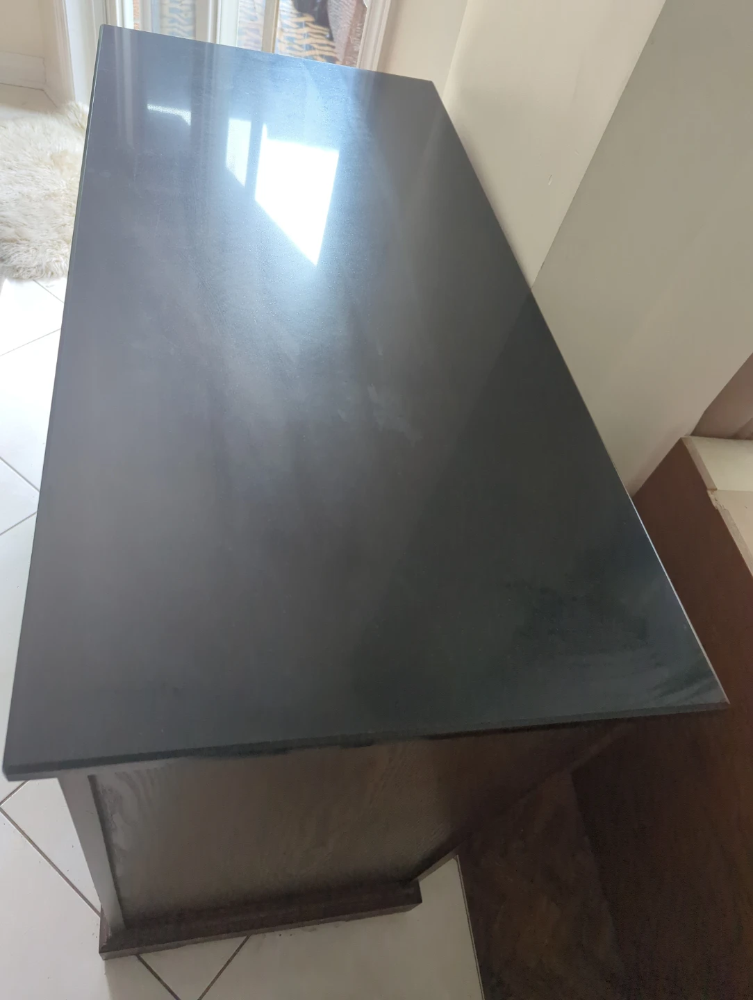 Rolling Wooden cabinet with Corian countertop - photo 2