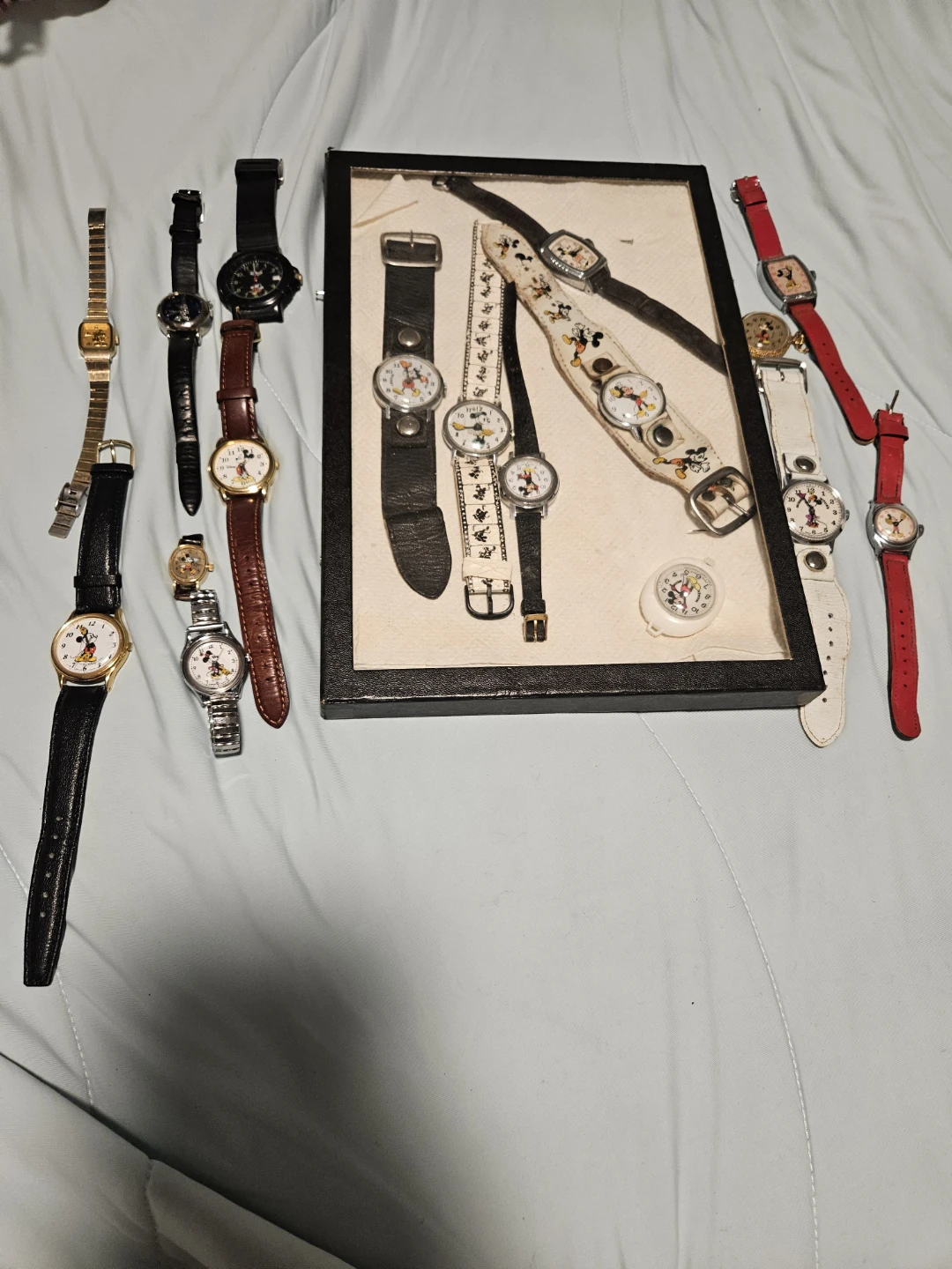 Assorted Mickey Mouse Watches and Figures Collection