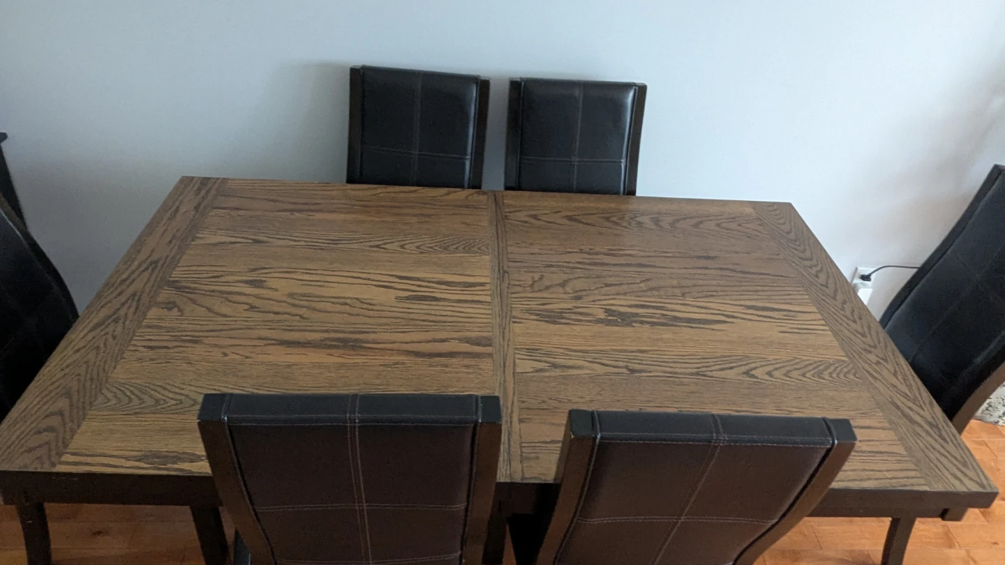Wooden Dining Table with 6 Chairs - photo 2
