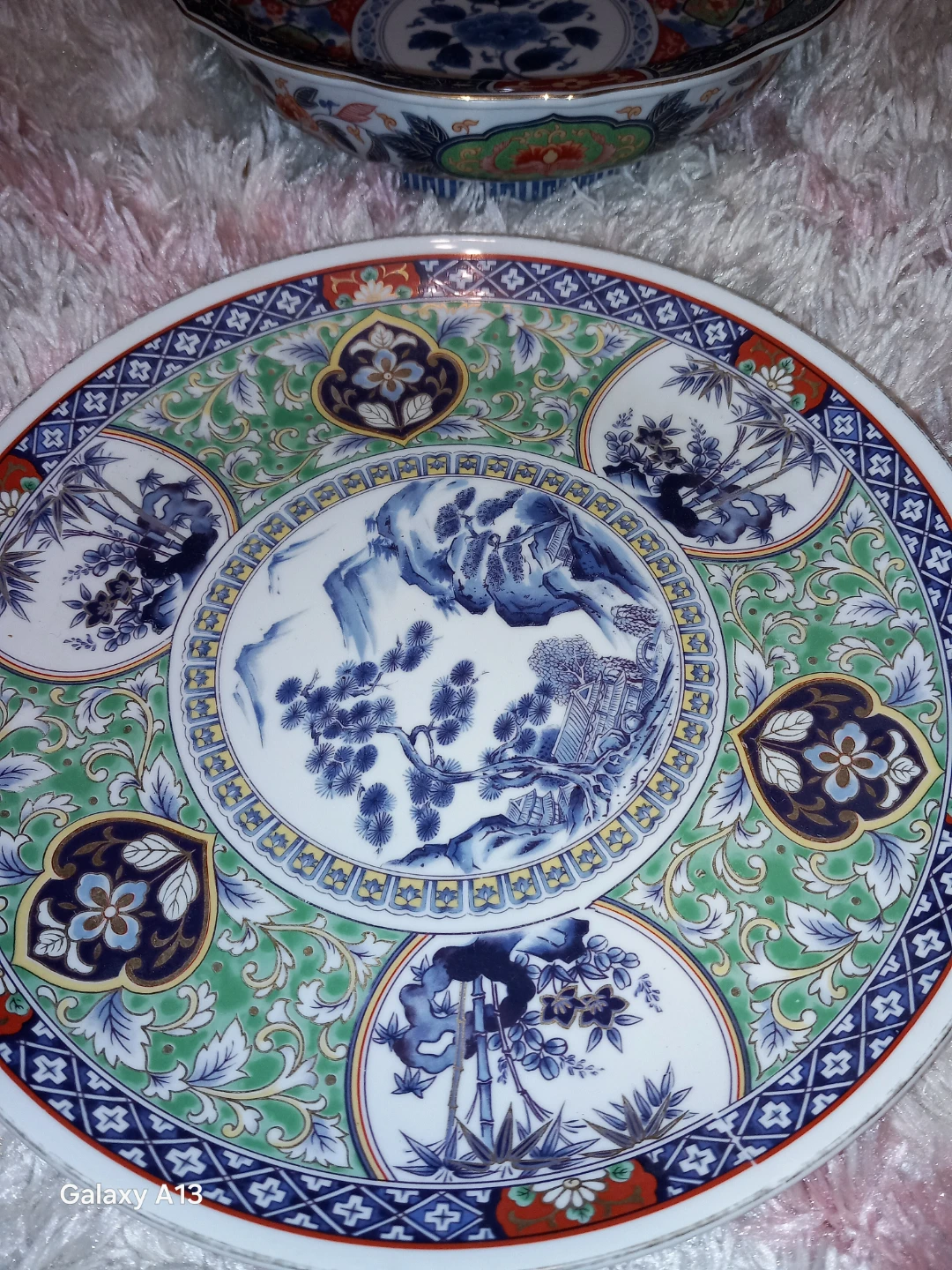 Decorative Japanese Style Ceramic Bowl and Plate Set - photo 2