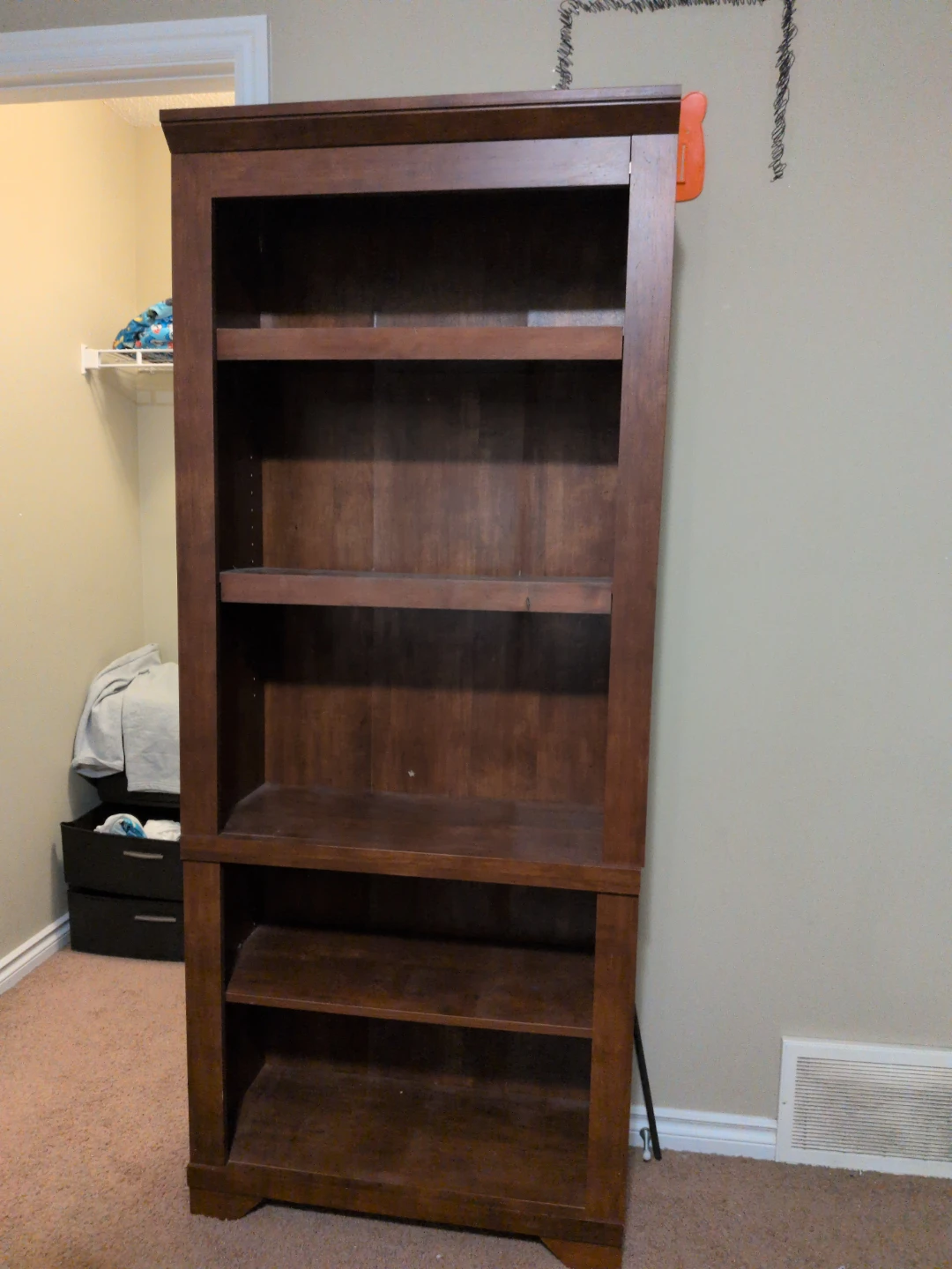 Dark Wood Bookshelf