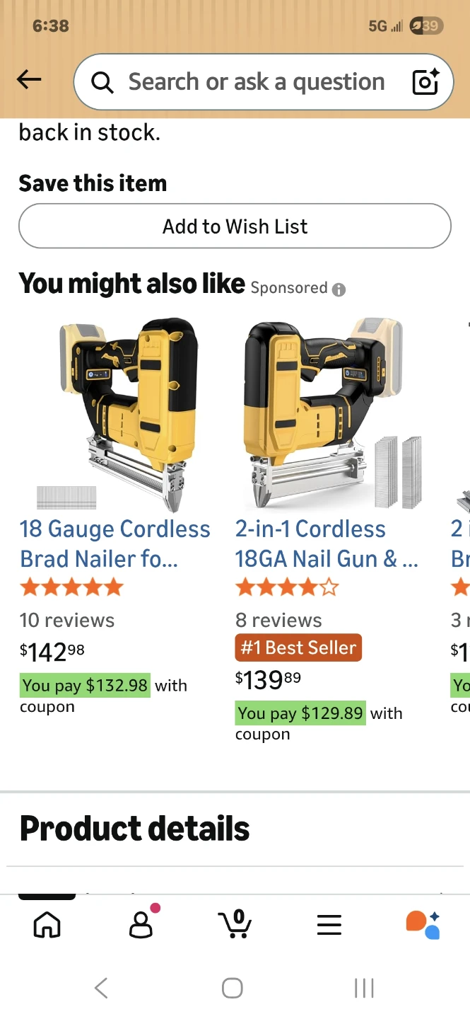 Cordless Brad Nailer F30G/422J/1022J - photo 2