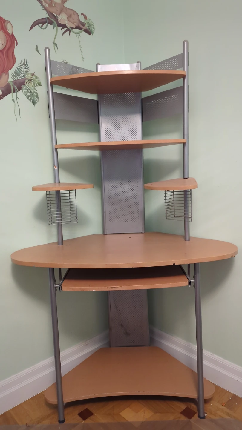 Corner Computer Desk with Shelving