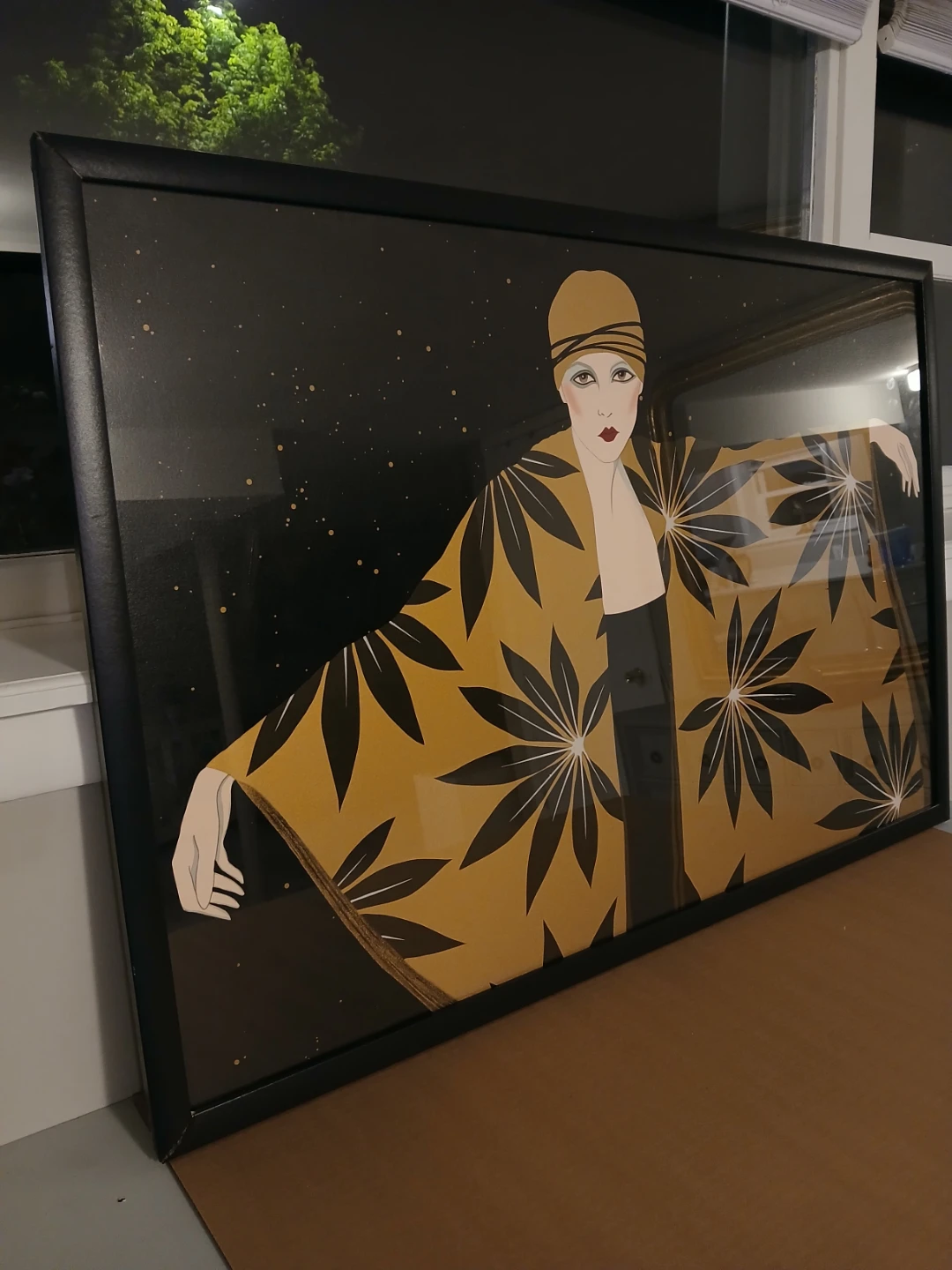 Art Deco Style Woman Print framed 38"×26" - photo 2