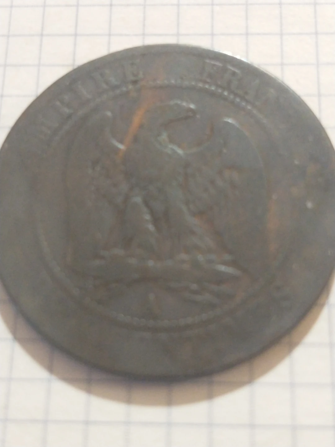 Napoleon III French Empire 10 Centime Coin - 1862 - photo 3