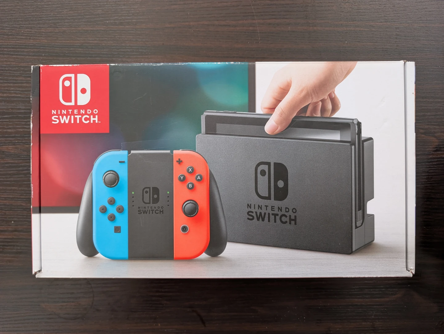 Nintendo Switch Console with Neon Red & Blue Joy-Cons