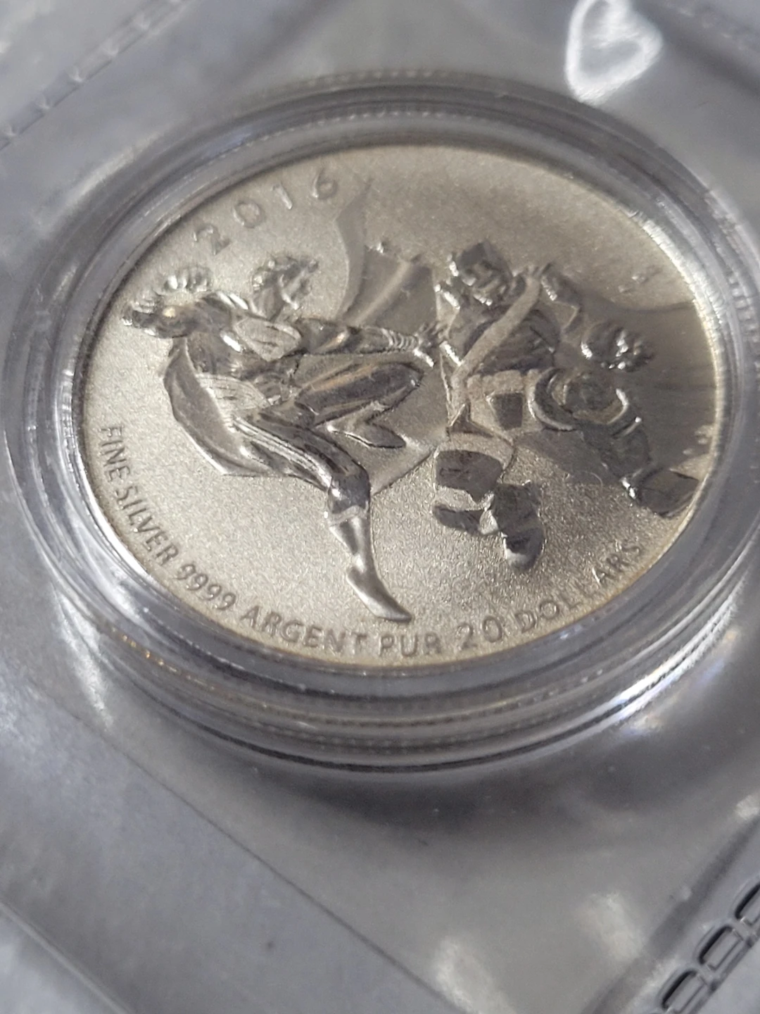 2016 Fine Silver 9999 Argent Pur 20 Dollars Coin