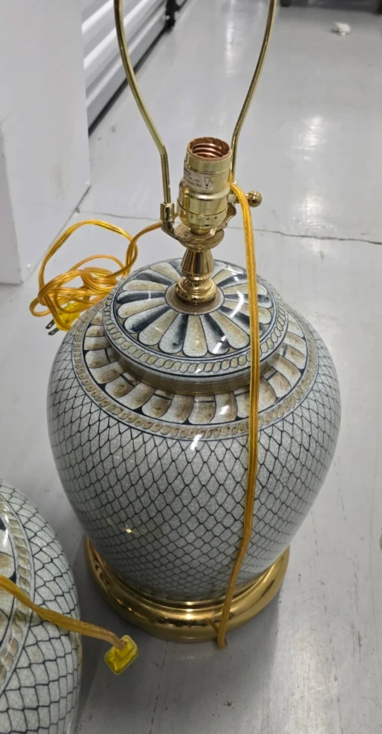 Wildwood Lamps Pair Ceramic Ginger Jar Table Lamps - photo 2