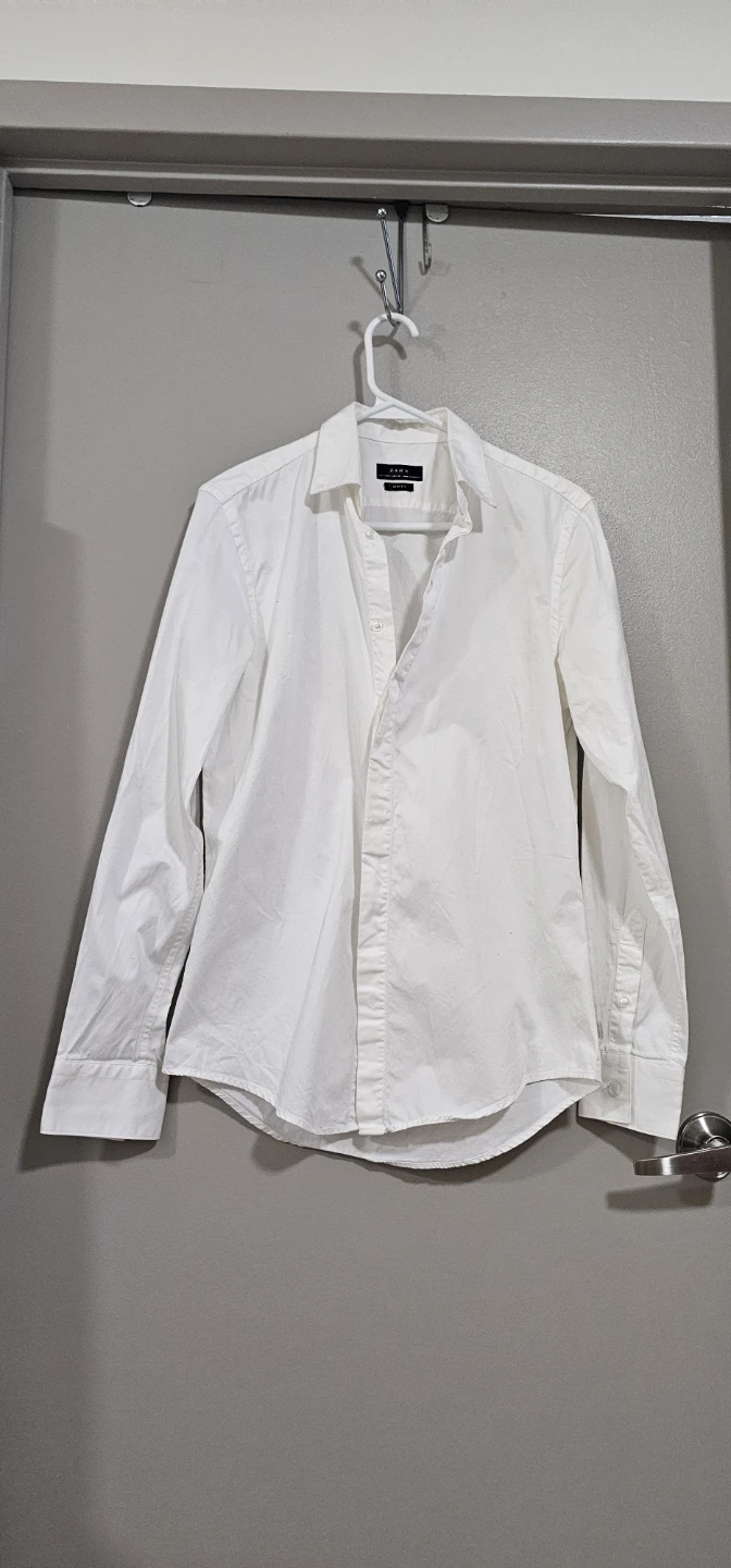 Zara Slim Fit White Dress Shirt