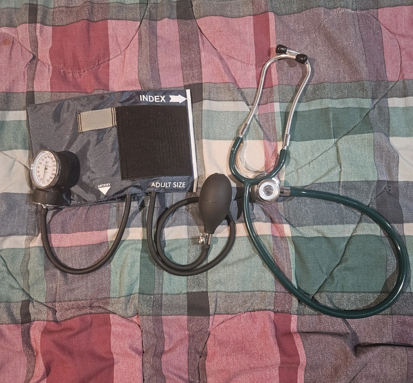 Adult Size Blood Pressure Cuff and Stethoscope