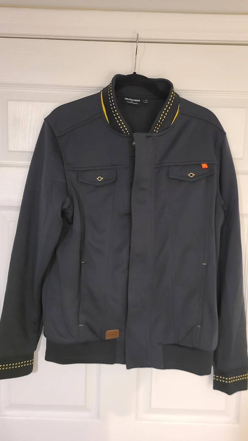 McDonalds Apparel Dark Gray Zip Up Jacket Size Medium Regular