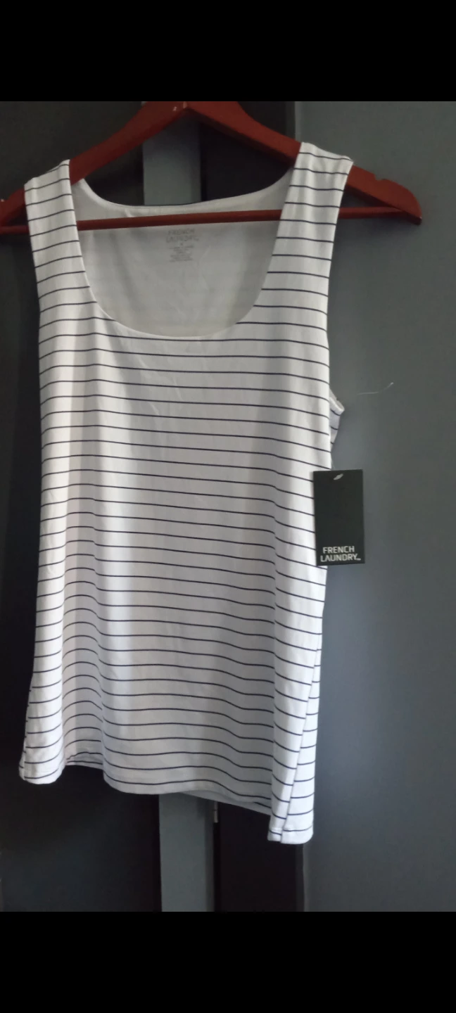 French Laundry Striped & Black Tank Tops - photo 2