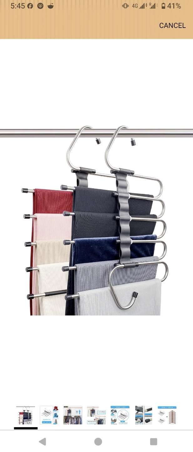 4 Multifunctional 5-Tier Pant Hangers