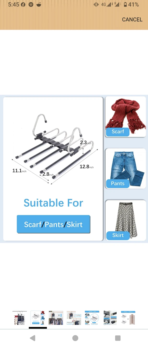 4 Multifunctional 5-Tier Pant Hangers - photo 2