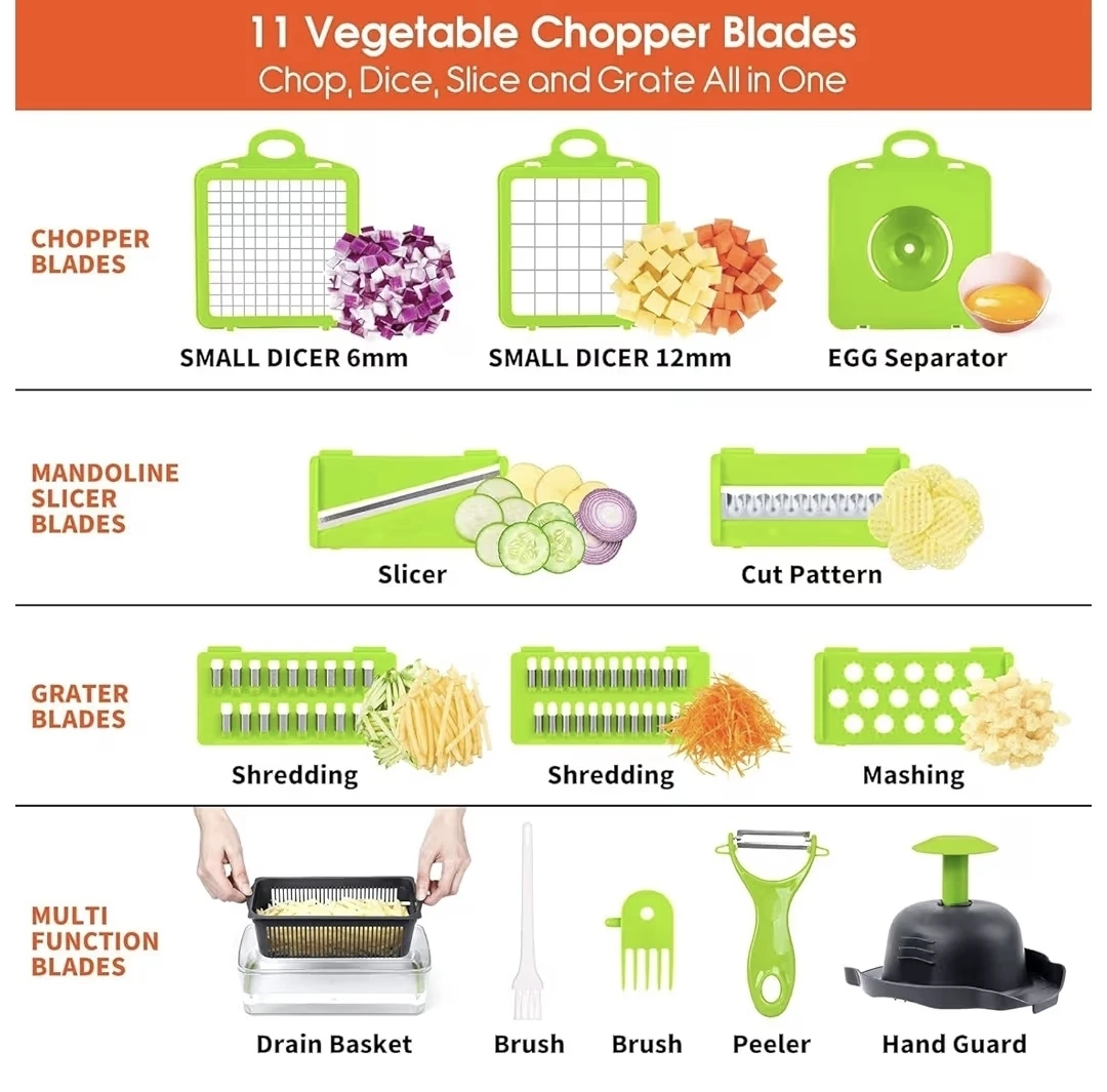 11-in-1 Vegetable Chopper and Slicer Set - photo 3