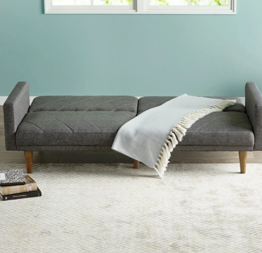 Heritage Grey Linen Convertible Sofa Bed Couch - photo 4