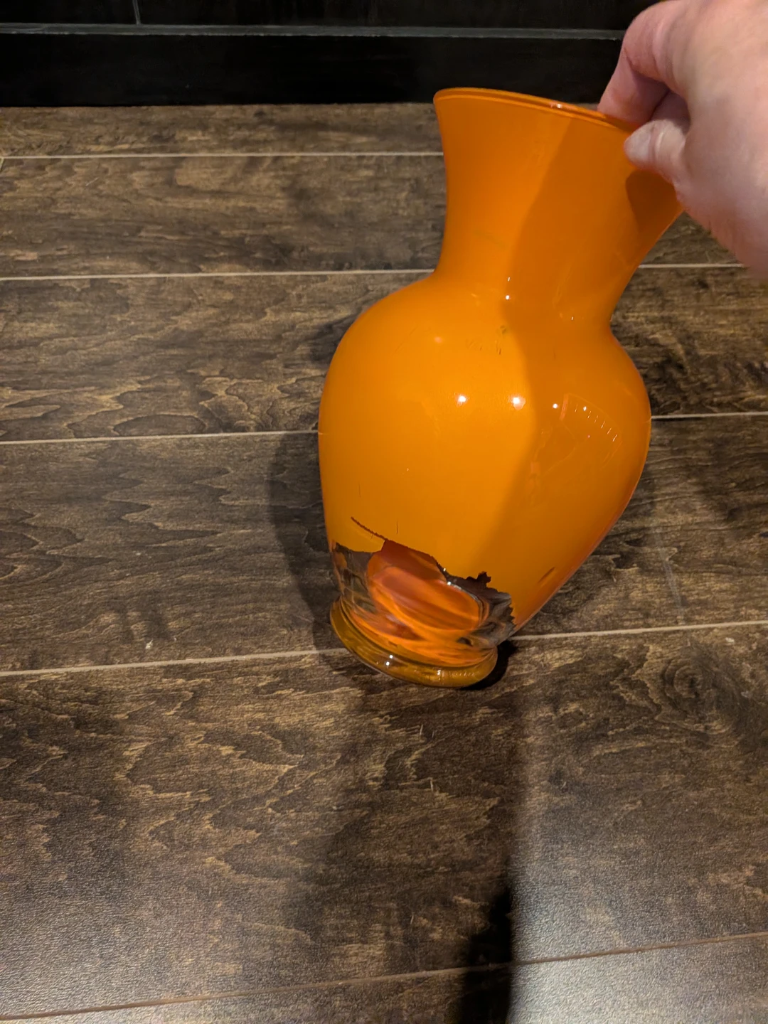 Orange Glass Vase - photo 3