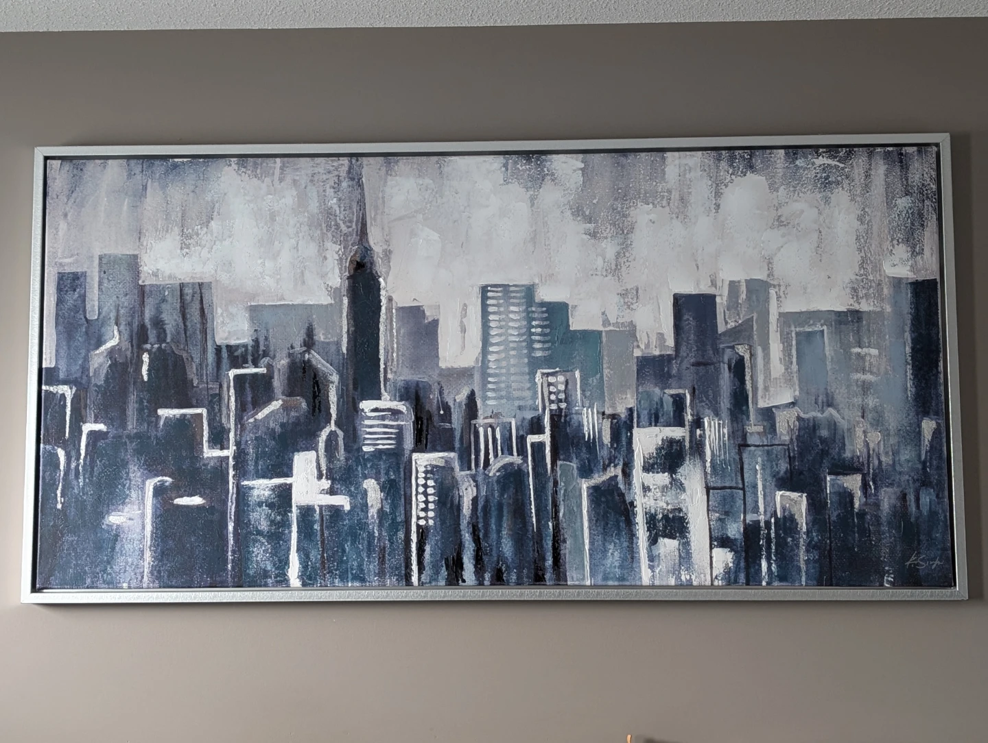 Framed Canvas Print - Abstract Cityscape