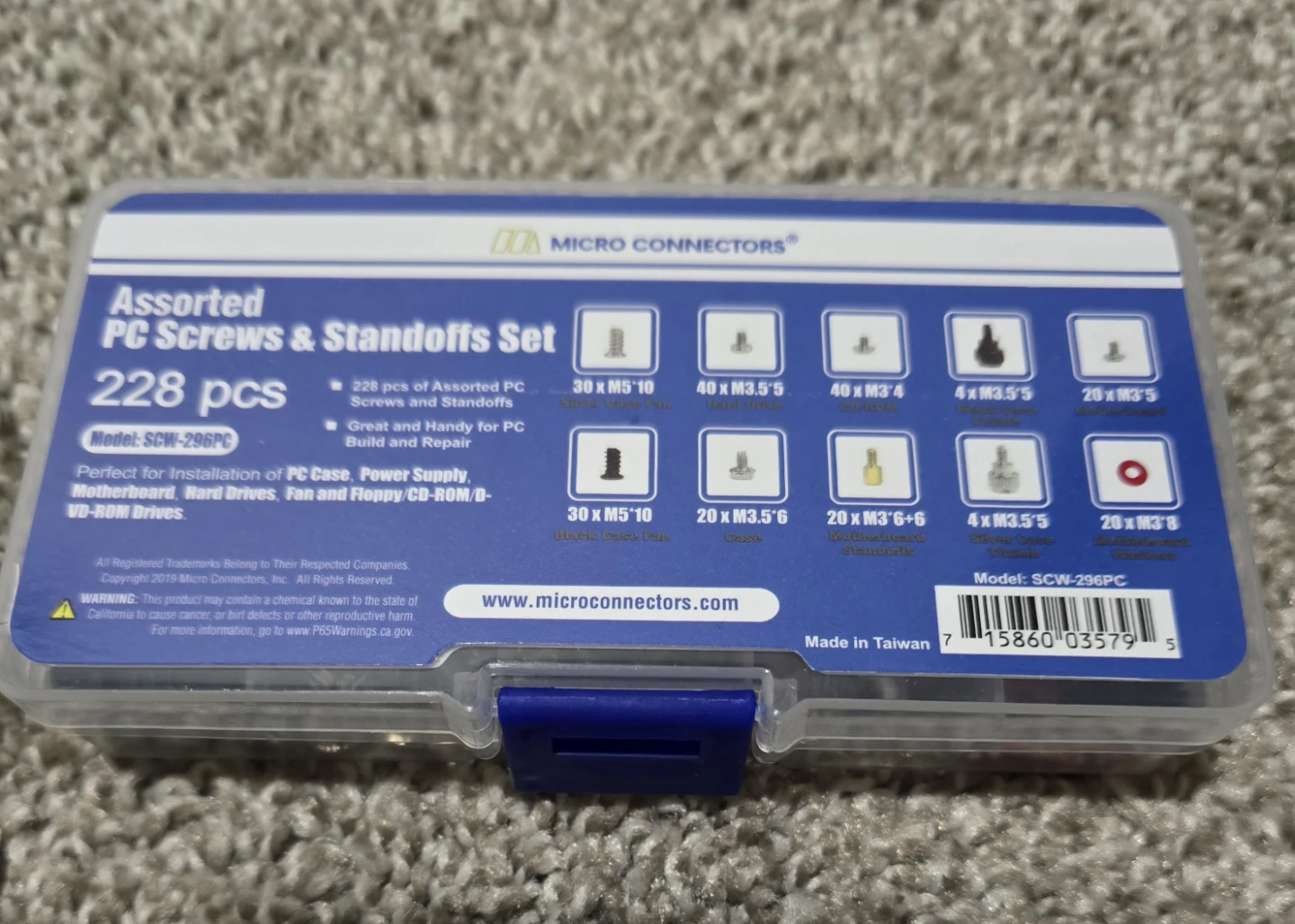 Micro Connectors Assorted PC Screws & Standoffs