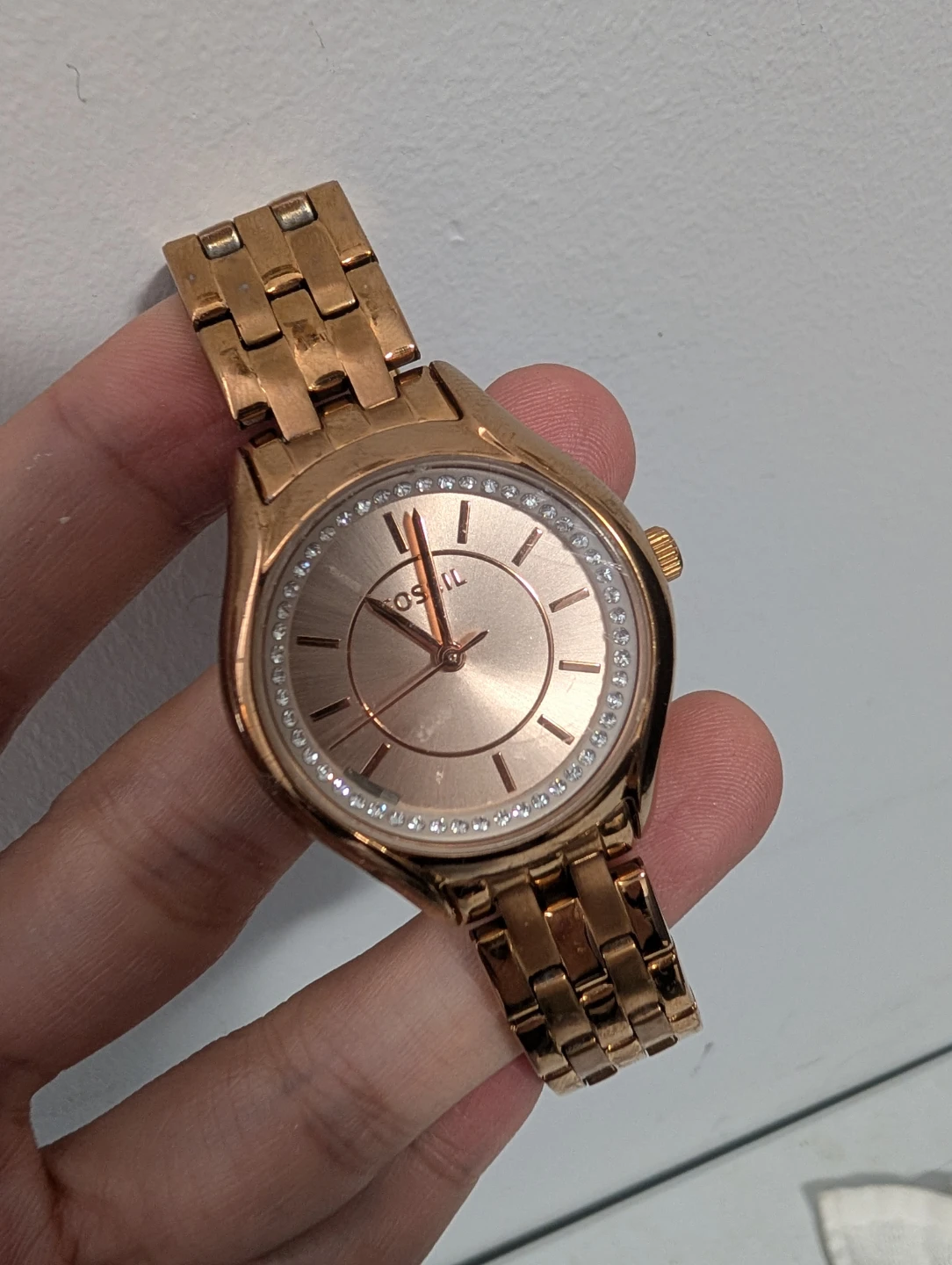 Fossil Scarlette Rose Gold Watch with Crystals