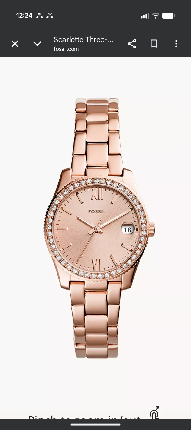 Fossil Scarlette Rose Gold Watch with Crystals - photo 2