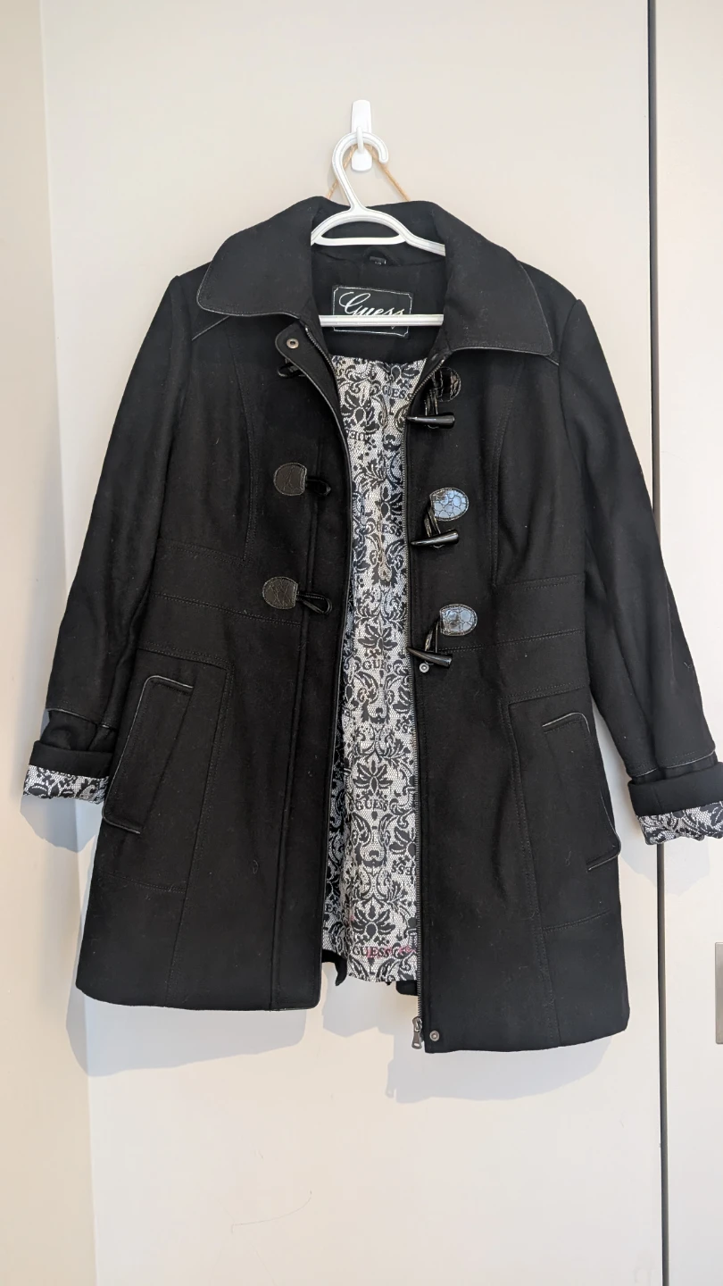 Guess Black Toggle Coat with hood - photo 2