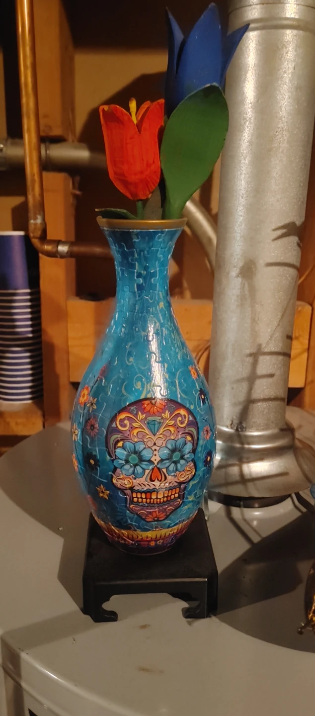 Decorative Sugar Skull Vase
