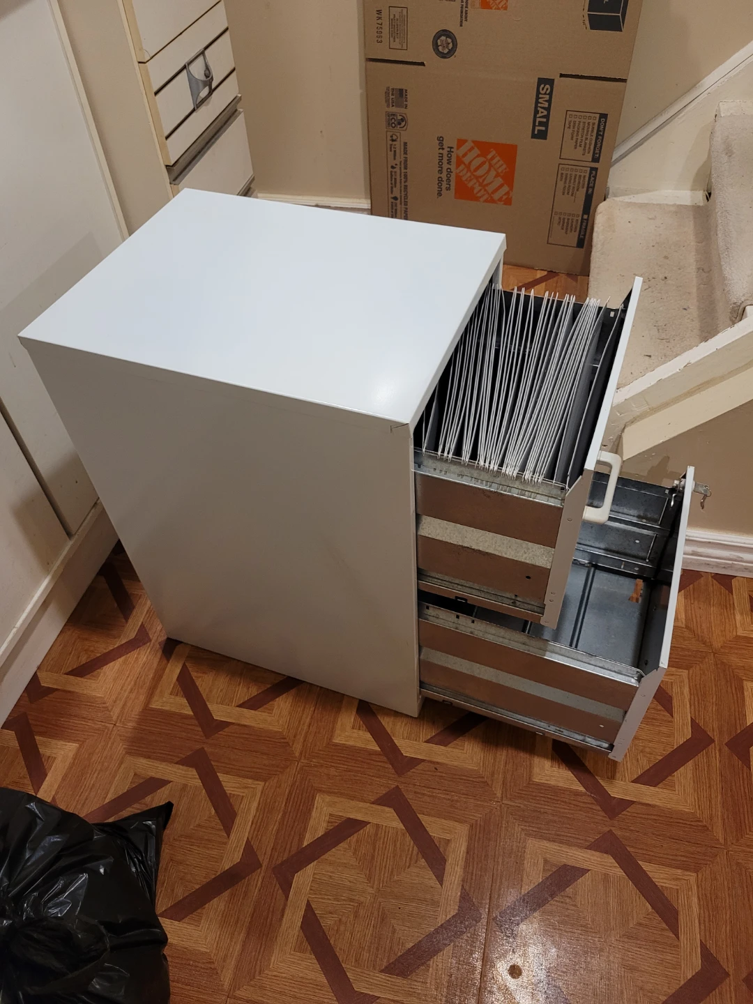 White 2-Drawer Filing Cabinet - photo 2