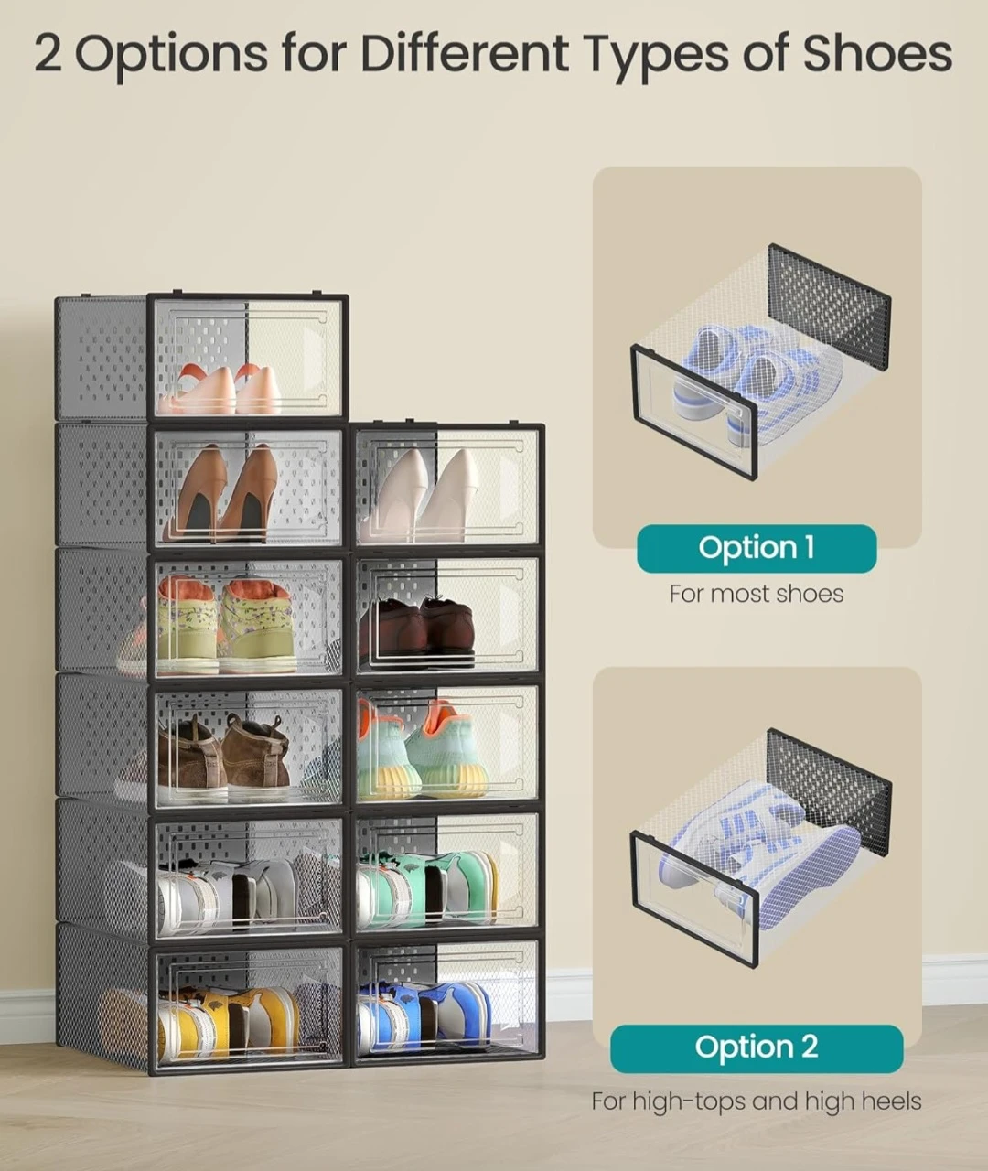 12-Pack Shoe Storage Boxes