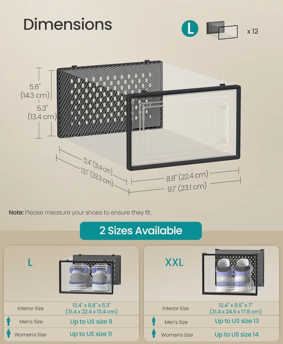 12-Pack Shoe Storage Boxes - photo 3