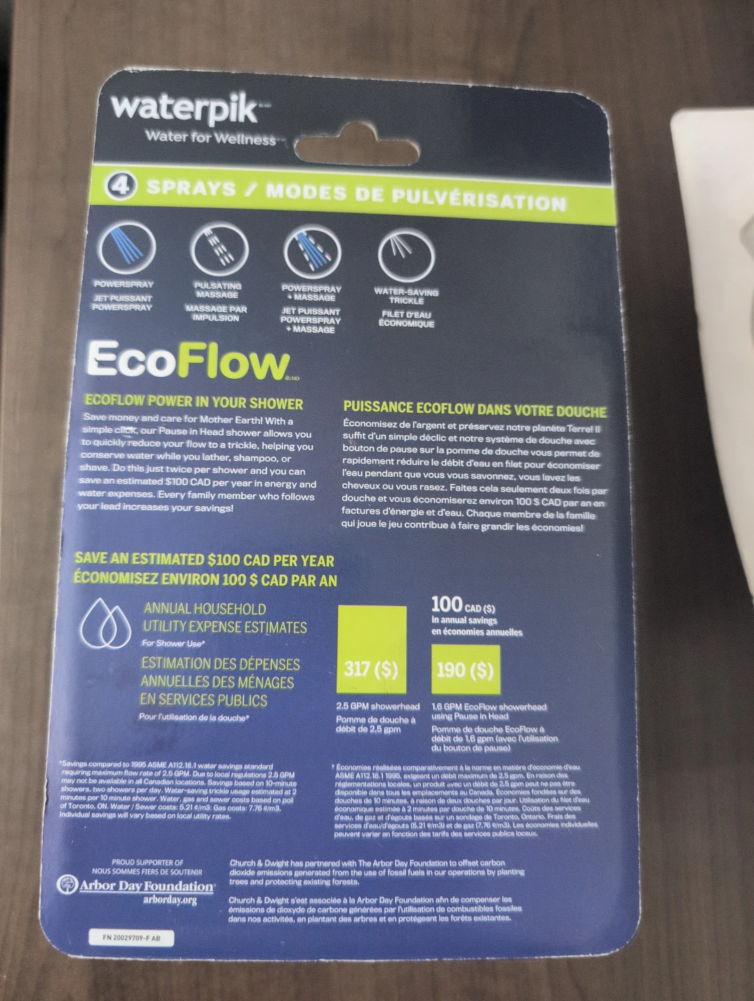 Waterpik EcoFlow Showerhead - 4 Sprays - photo 2