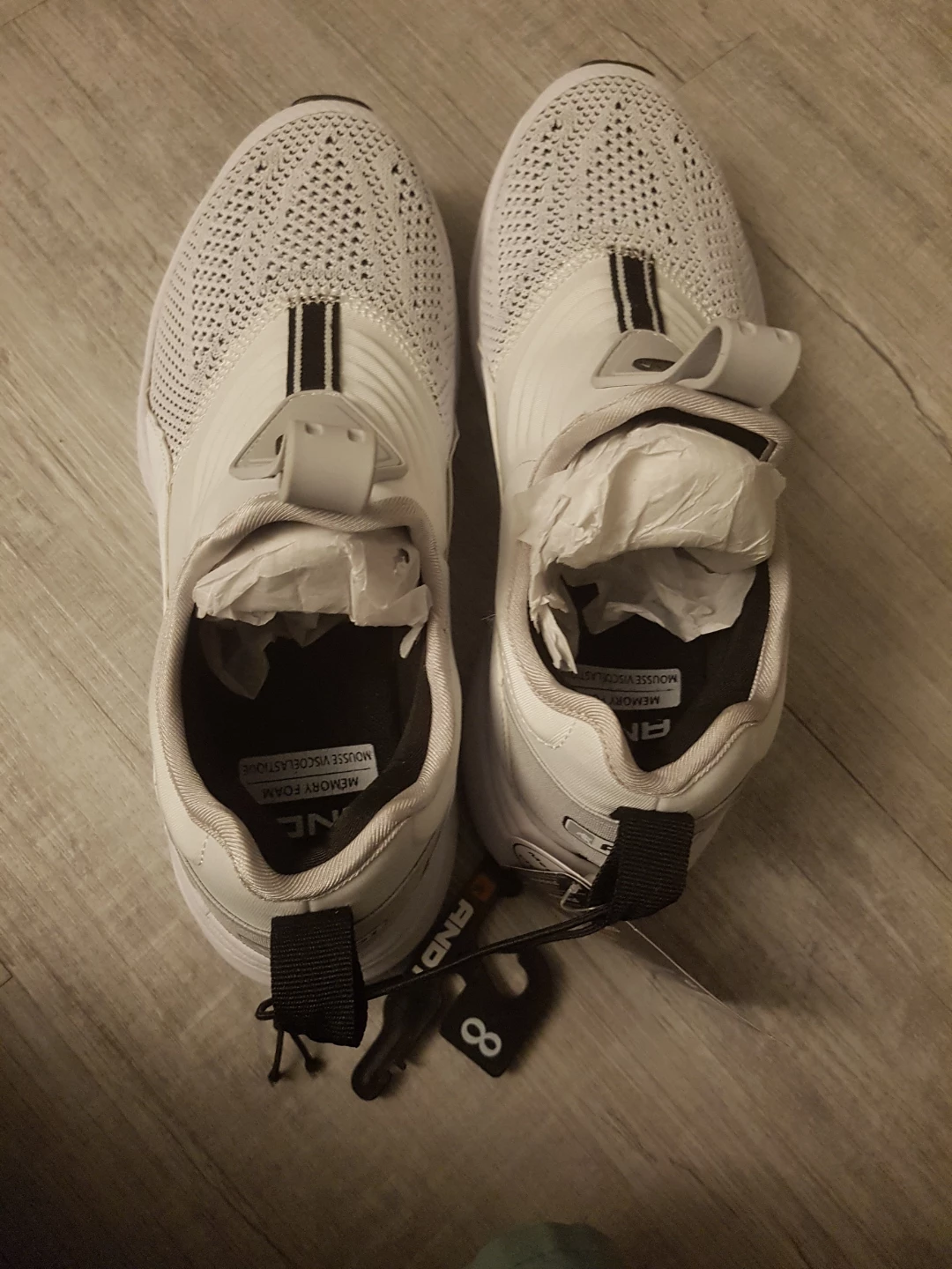 Brand new AND1 White Memory Foam Sneakers men size 8 - photo 3