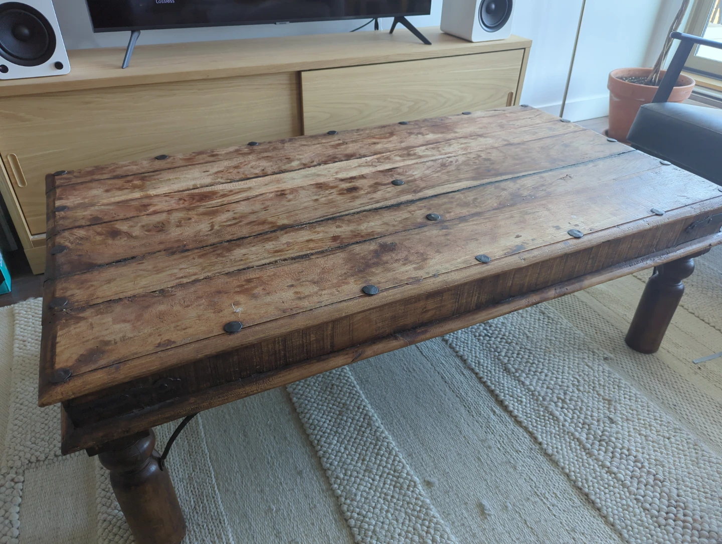 Large Rustic Wood Coffee Table