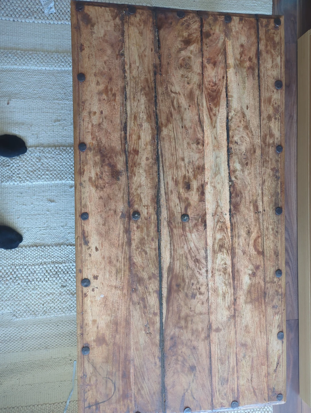 Large Rustic Wood Coffee Table - photo 4