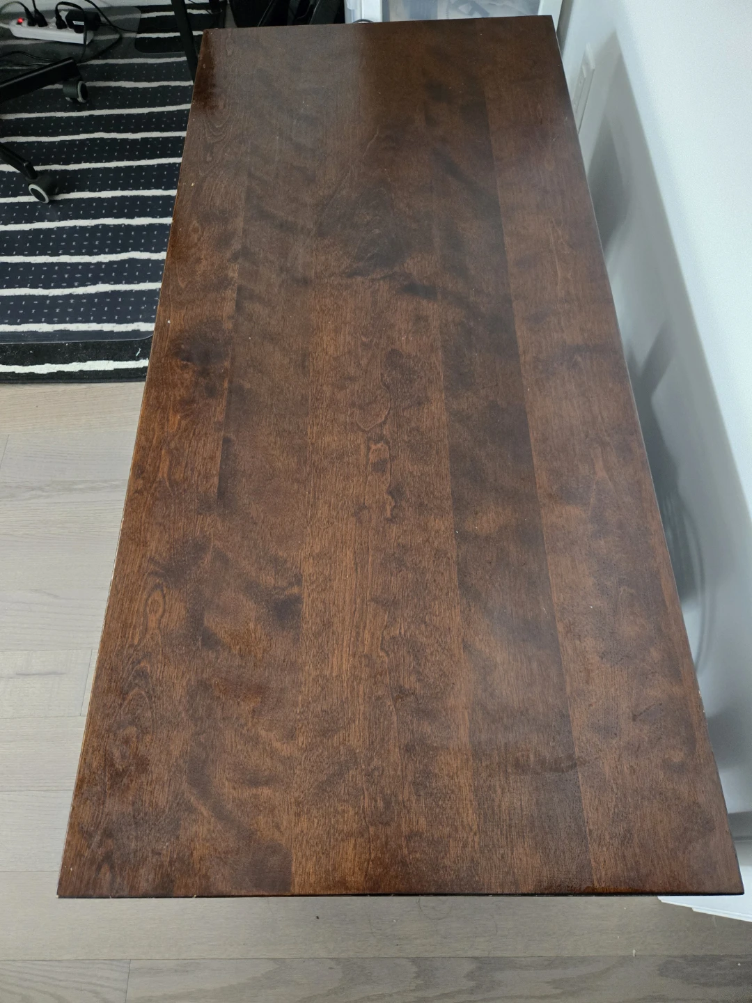 Dark Brown Wood Coffee Table with Shelf