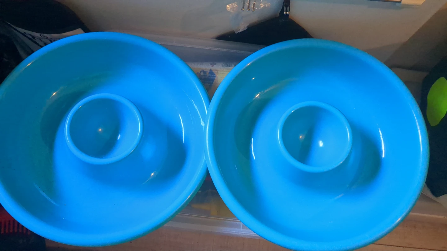 Blue Plastic Snack Bowls - Set of 2 - photo 2